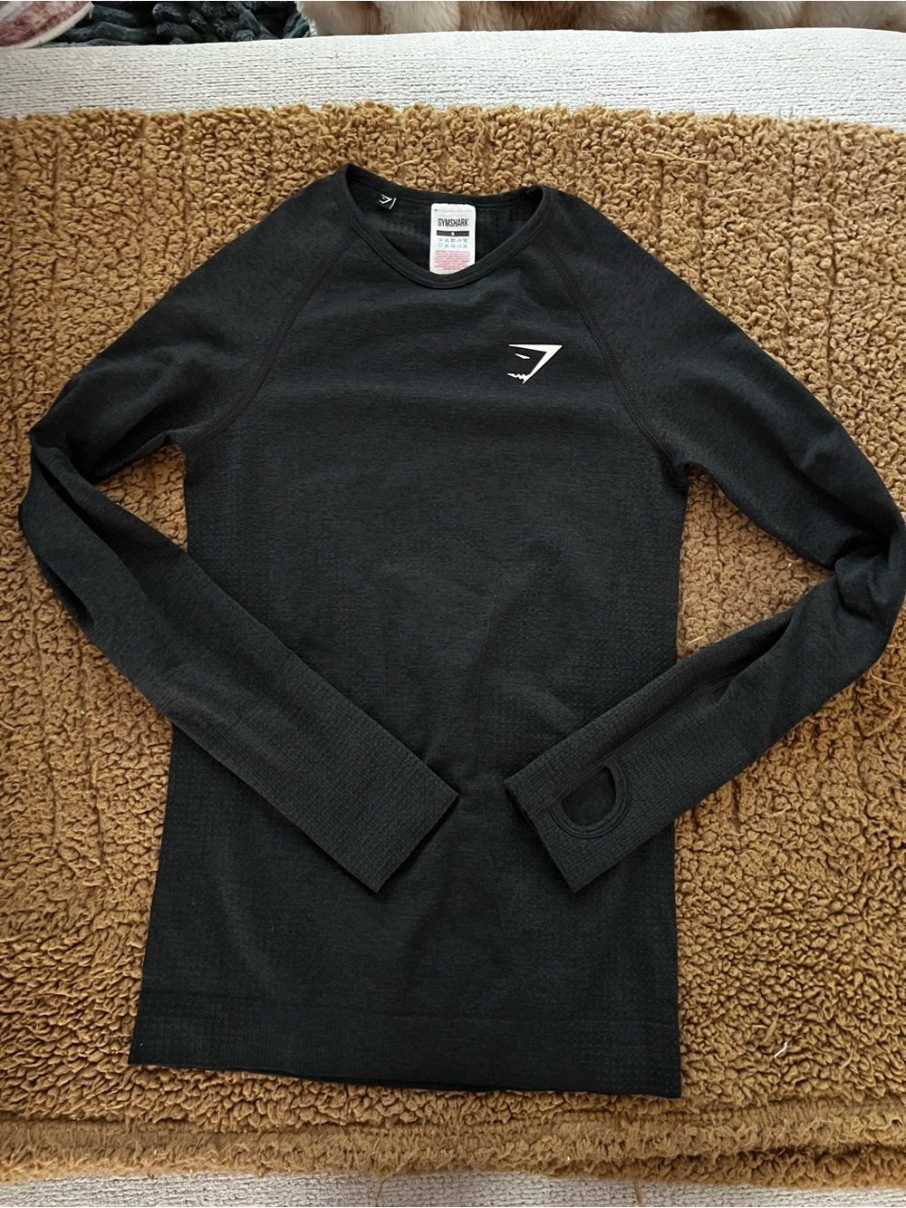 Gymshark women’s Black Seamless Long-Sleeve Sweater